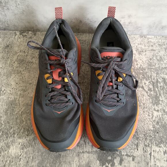 Hoka One One Challenger ATR 6 Castlerock Camellia 9.5B Running Shoes EUC - Picture 5 of 9